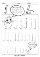 Vorschau - Arbeitsblätter - Buchstaben nachspuren – Jj (Vorschule / 1. Klasse) - Seite 2