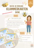 Vorschau - Spiele - Klammerkarten Biene (Zahlenraum bis 10) - Deckblatt