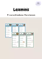 Vorschau - Anderer Materialtyp - Leseminis- neun verschiedene Versionen - Deckblatt