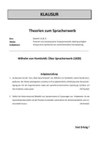 Vorschau - Unterrichtsreihen - Spracherwerbstheorie: Klausur Humboldt - Seite 3