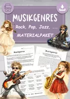 Vorschau - Arbeitsblätter - MUSIKGENRE Arbeitsblätter Musikunterricht - Deckblatt
