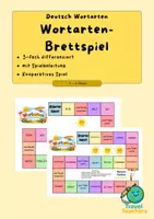 Vorschau - Spiele - Wortarten Brettspiel -3fach differenziert - Deckblatt