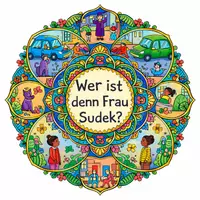 Vorschau - Mal- und Bastelvorlagen - Mandala: Wer ist denn Frau Sudek? Mit Quiz. - Deckblatt