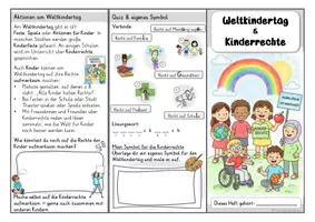 Vorschau - Arbeitsblätter - Weltkindertag und Kinderrechte Mini-Faltheft - Seite 1