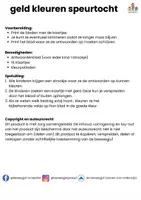 Voorbeeld - geld speurtocht kleuren bewegend leren - Pagina 1