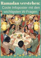 Vorschau - Arbeitsblätter - Ramadan verstehen: Coole Infoposter mit den wichtigsten W-Fragen! - Deckblatt