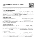 Aperçu - Feuilles d'exercices - Réflexion philosophique au quotidien (textes à trous, exercices, vidéo explicative) - Page 3