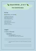 Vorschau - Arbeitsblätter - Ein Frühlingsgedicht analysieren (Deutsch 7-8) - Seite 1