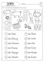 Vorschau - Arbeitsblätter - Lesen und Schreiben Wörter mit ei - Seite 2
