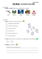 Vorschau - Arbeitsblätter - The body - reading comprehension - Deckblatt
