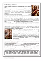 Vorschau - Arbeitsblätter - The Wanderings of Odysseus (Reading / Vocabulary) - Deckblatt