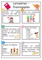 Vorschau - Arbeitsblätter - Lernwörter Trainingsplan 3. - 4. Klasse - Seite 1