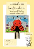 Vorschau - Mal- und Bastelvorlagen - Marienkäfer mit beweglichen Beinen - Kunstprojekt Klasse 1-2 - Deckblatt