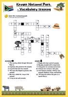 Vorschau - Arbeitsblätter - Kruger National Park - Vocabulary Crossword - Deckblatt