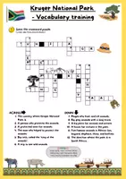 Vorschau - Arbeitsblätter - Kruger National Park - Vocabulary Crossword_differenziert - Deckblatt