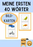 Vorschau - Fördermaterial/Inklusion - Bildkarten Erste Wörter Sprachförderung Kleinkinder Wortschatz DaZ Frühförderung Kita - Deckblatt