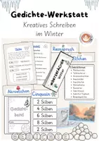 Vorschau - Unterrichtsreihen - Winterliche Gedichtewerkstatt: Kreatives Schreiben zum Winter - Deckblatt