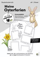 Vorschau - Mal- und Bastelvorlagen - Meine Osterferien – Ferienrückblick (Mal- und Schreibanlass ab Klasse 1) - Deckblatt