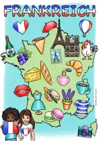 Vorschau - Arbeitsblätter - Plakat und Bildkarten "Frankreich" / Frankreichkarte - Seite 1