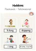 Vorschau - Präsentationen/Tafelbilder - Hobbies: Bild- und Wortkarten (Tafelmaterial) - Deckblatt
