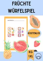 Vorschau - Spiele - Früchte Würfelspiel Mengenerfassung kostenloser Download - Deckblatt