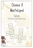 Vorschau - Spiele - Salze | Chemie 8 | Würfelspiel - Deckblatt