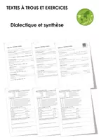 Aperçu - Feuilles d'exercices - Dialectique et synthèse (textes à trous, exercices, vidéo explicative) - Page de couverture