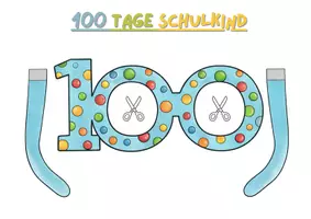 Vorschau - Mal- und Bastelvorlagen - 100 Tage Schulkind_Brille - Seite 2