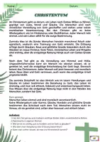 Vorschau - Arbeitsblätter - Religion: Christentum + Lösungen - Deckblatt