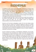 Vorschau - Arbeitsblätter - Religion: Buddhismus + Lösungen - Deckblatt
