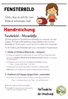 Vorschau - Arbeitsblätter - Fensterbild Marienkäfer – Bastelvorlage mit Direktdruck & Schablone (A4 & A3) - Seite 1