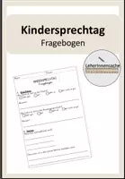 Vorschau - Anderer Materialtyp - Kindersprechtag Fragebogen - Deckblatt