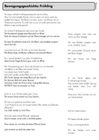Vorschau - Arbeitsblätter - Bewegungsgeschichte Frühling – Bewegungsgeschichte mit Arbeitsblättern für Klasse 1 & 2 - Seite 1