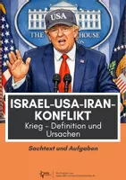Vorschau - Arbeitsblätter - Israel-USA-Iran-Konflikt ⎮ Krieg - Definition und Ursachen - Deckblatt