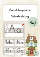 Vorschau - Merkblätter - Buchstabenplakate Schreibrichtung Druckschrift - Deckblatt