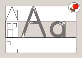 Vorschau - Merkblätter - Buchstabenplakate Schreibrichtung Druckschrift - Seite 2