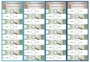 Vorschau - Fördermaterial/Inklusion - Ergänzungsaufgaben, 20x Denk Duett: Subtraktion im ZR bis 100! Vielfach differenziert - Seite 2