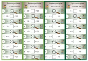 Vorschau - Spiele - Ergänzungsaufgaben, 20x Denk Duett: Addition im ZR bis 100! Vielfach differenziert - Seite 1