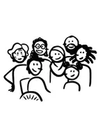 Vorschau - Mal- und Bastelvorlagen - KiTa Grundschule Malbuch Menschen Diversität Ausmalbilder - Seite 1
