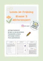Vorschau - Arbeitsblätter - Lesen Klasse 3: Im Frühling (differenziert) - Deckblatt