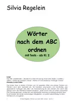 Vorschau - Arbeitsblätter - Wörter nach dem 2. Buchstaben ordnen, ab Kl. 2 - Deckblatt