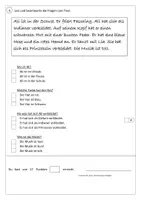 Vorschau - Arbeitsblätter - Deutsch Test (Lernzielkontrolle) "Leseverstehen" - Kl. 1/2 - Seite 3