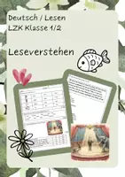 Vorschau - Arbeitsblätter - Deutsch Test (Lernzielkontrolle) "Leseverstehen" - Kl. 1/2 - Deckblatt