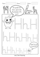 Vorschau - Arbeitsblätter - Buchstaben nachspuren – Hh (Vorschule / 1. Klasse) - Seite 3