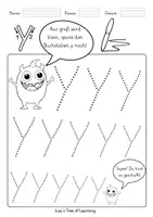 Vorschau - Arbeitsblätter - Buchstaben nachspuren – Yy (Vorschule / 1. Klasse) - Seite 2