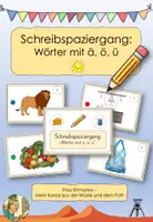 Vorschau - Arbeitsblätter - Deutsch Klasse 1: Schreibspaziergang - Wörter mit ä, ö, ü - Deckblatt
