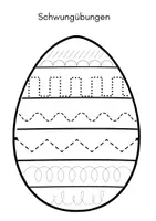 Vorschau - Arbeitsblätter - Schwungübungen im Osterei – Feinmotorik fördern im Frühling (Gratis Download) für Kita und Vorschule - Seite 1