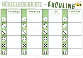Vorschau - Arbeitsblätter - Würfelgeschichte - Frühling - Seite 2