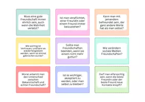 Vorschau - Bildkarten - Diskussionskarten - Thema: Freundschaft - Seite 1