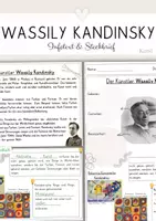 Vorschau - Arbeitsblätter - Wassily Kandinsky Infotext & Arbeitsblatt - Deckblatt